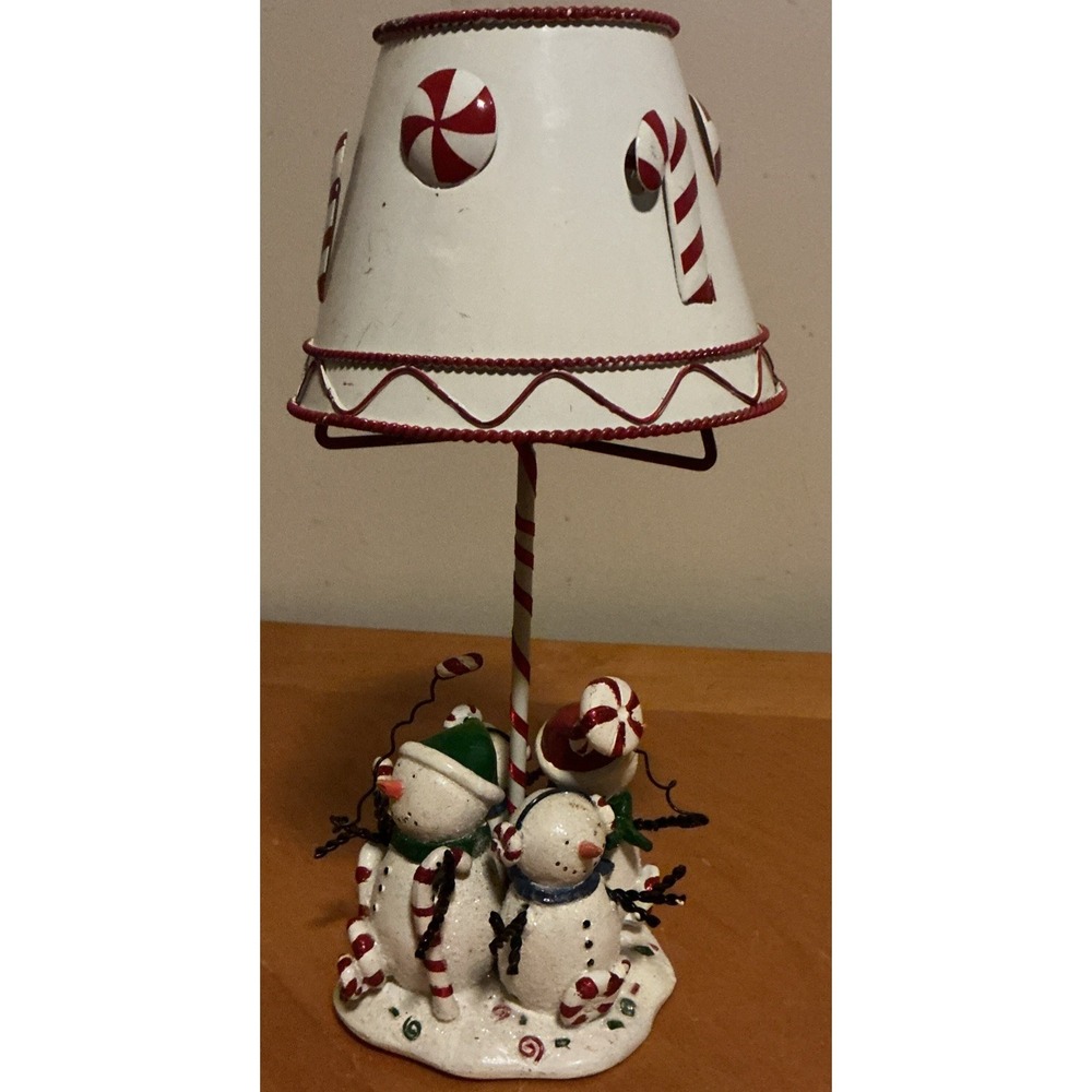 Snowman Tealight Candle Holder‎ Lamp With Shade Christmas Holiday,